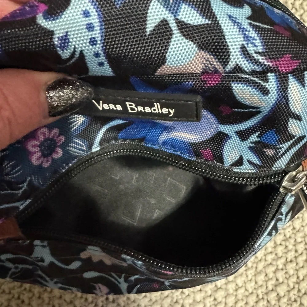 Vera Bradley Medium Cosmetic Bag in the Perennials Noir‎ pattern